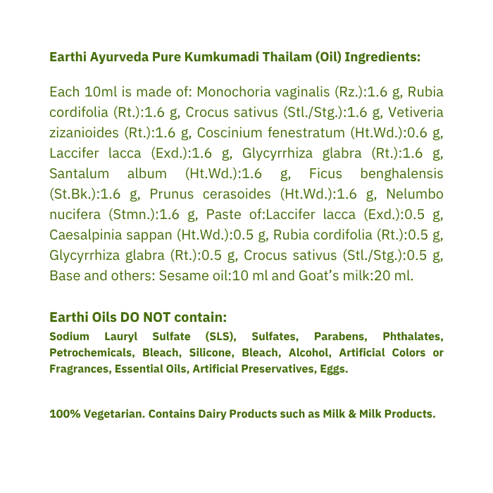 Earthi Pure Kumkumadi Thailam