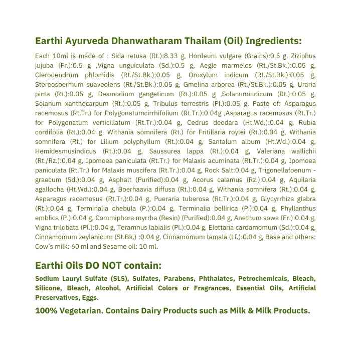 Earthi Dhanwantharam Thailam
